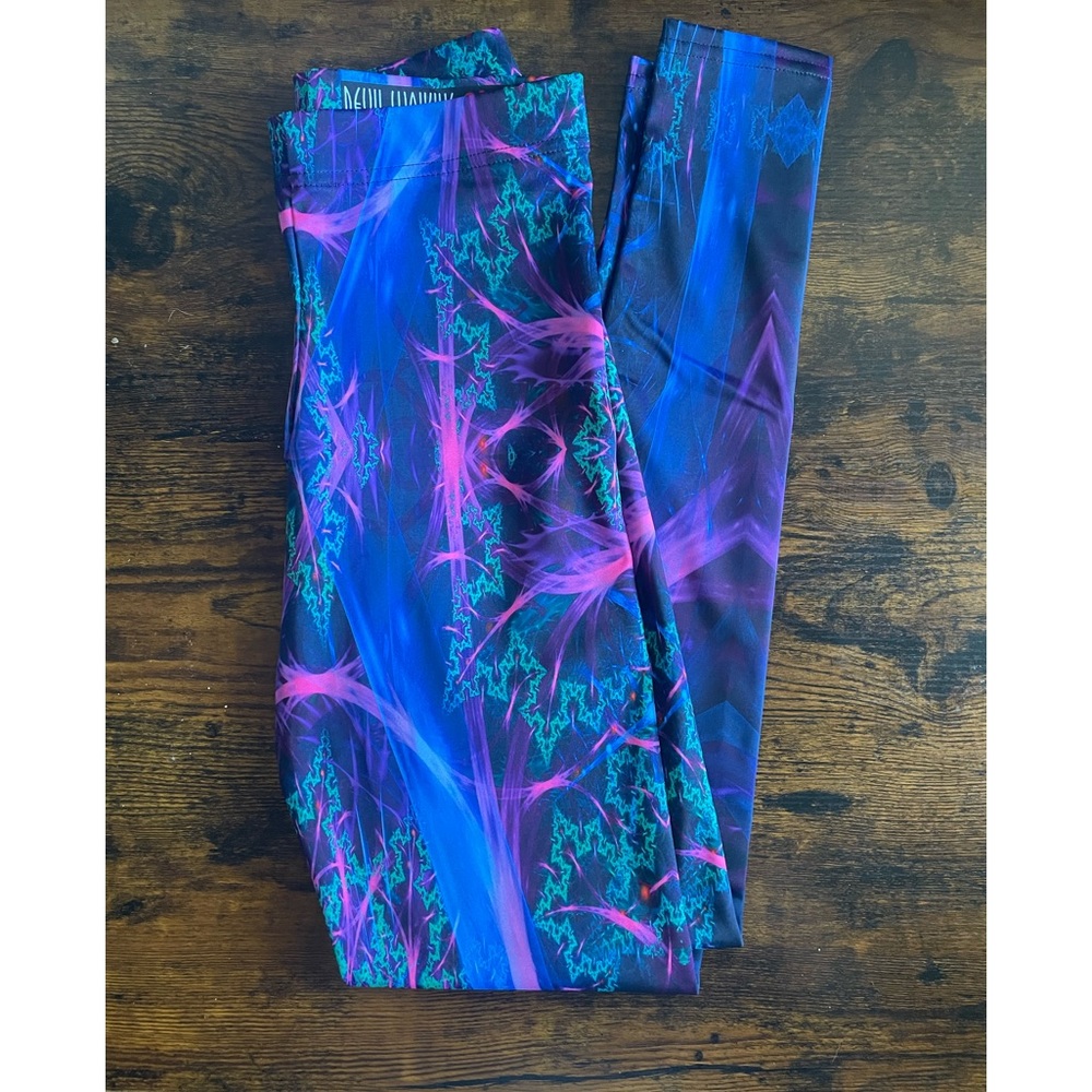 Devil Walking Electric Blue Leggings // XS